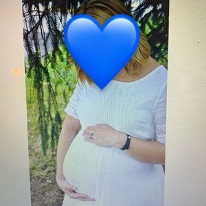 White maternity dress